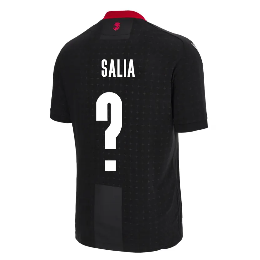 Danxen Kinder Georgien Vakhtang Salia #0 Schwarz Auswärtstrikot Trikot 24-26 T-Shirt Schweiz