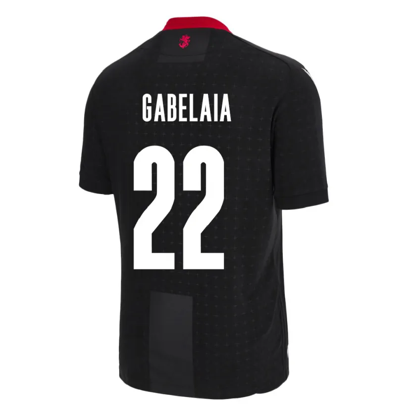 Danxen Kinder Georgien Svetalna Gabelaia #22 Schwarz Auswärtstrikot Trikot 24-26 T-Shirt Schweiz