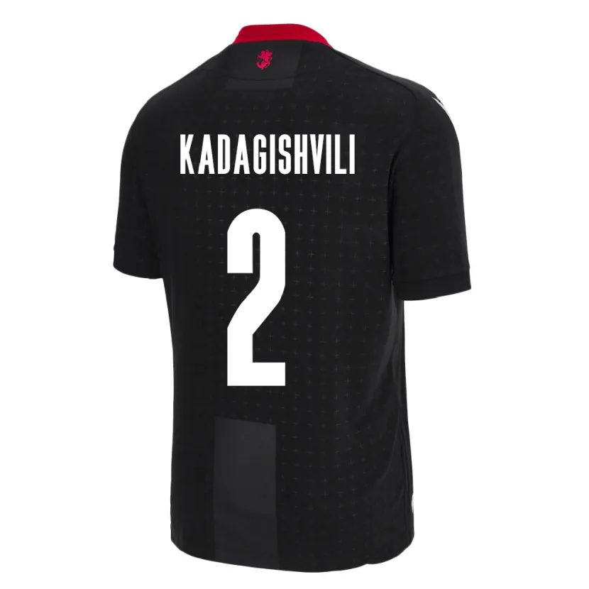 Danxen Kinder Georgien Gvantsa Kadagishvili #2 Schwarz Auswärtstrikot Trikot 24-26 T-Shirt Schweiz