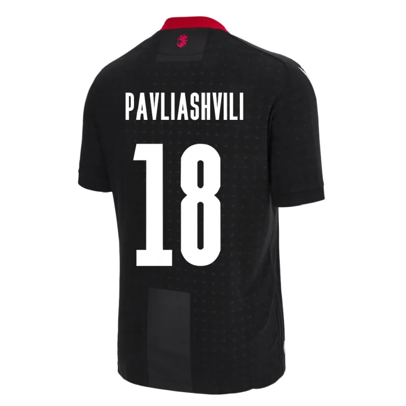 Danxen Kinder Georgien Ana Pavliashvili #18 Schwarz Auswärtstrikot Trikot 24-26 T-Shirt Schweiz