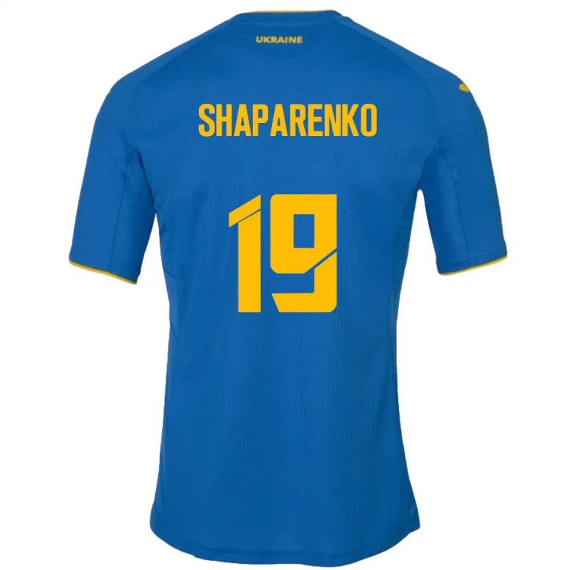 Danxen Kinder Ukraine Mykola Shaparenko #19 Blau Auswärtstrikot Trikot 24-26 T-Shirt Schweiz