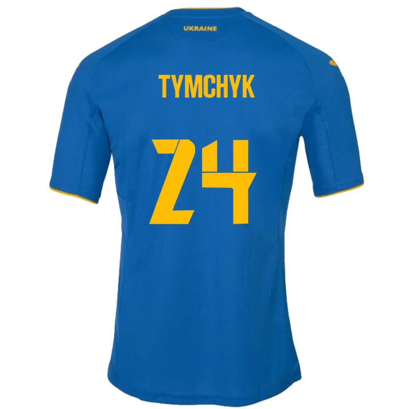 Danxen Kinder Ukraine Oleksandr Tymchyk #24 Blau Auswärtstrikot Trikot 24-26 T-Shirt Schweiz