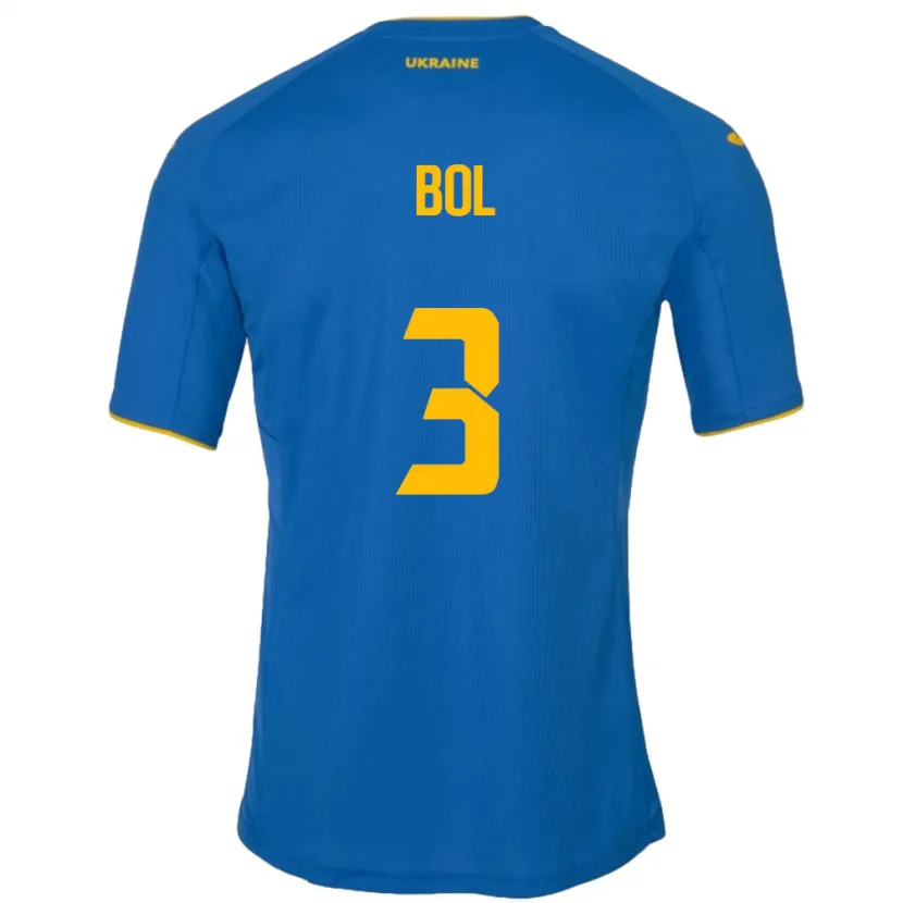 Danxen Kinder Ukraine Anton Bol #3 Blau Auswärtstrikot Trikot 24-26 T-Shirt Schweiz