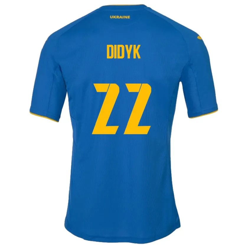 Danxen Kinder Ukraine Roman Didyk #22 Blau Auswärtstrikot Trikot 24-26 T-Shirt Schweiz
