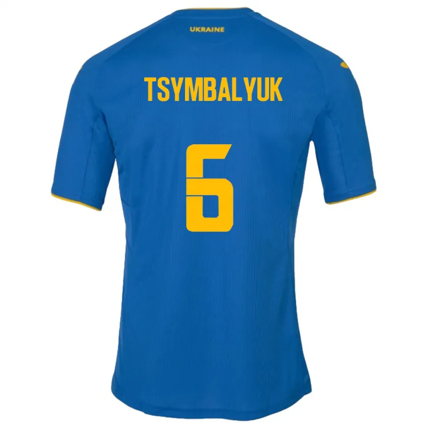 Danxen Kinder Ukraine Maksym Tsymbalyuk #6 Blau Auswärtstrikot Trikot 24-26 T-Shirt Schweiz