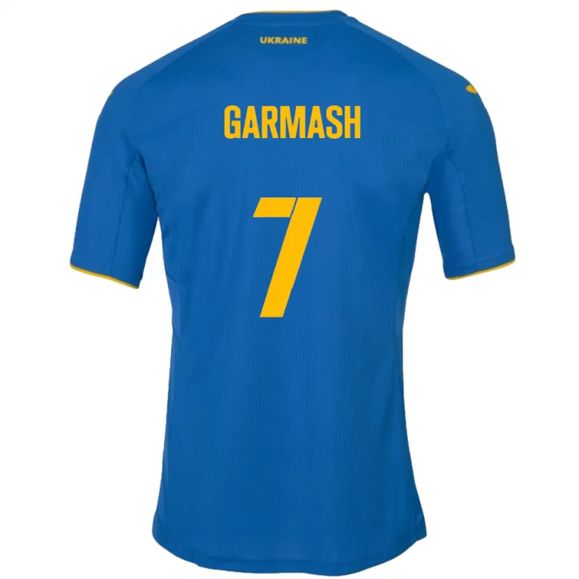 Danxen Kinder Ukraine Yevgen Garmash #7 Blau Auswärtstrikot Trikot 24-26 T-Shirt Schweiz