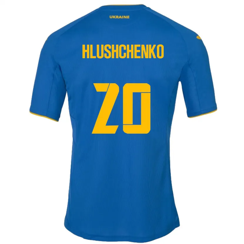 Danxen Kinder Ukraine Inna Hlushchenko #20 Blau Auswärtstrikot Trikot 24-26 T-Shirt Schweiz