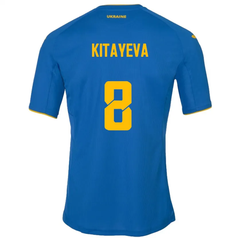 Danxen Kinder Ukraine Tetyana Kitayeva #8 Blau Auswärtstrikot Trikot 24-26 T-Shirt Schweiz