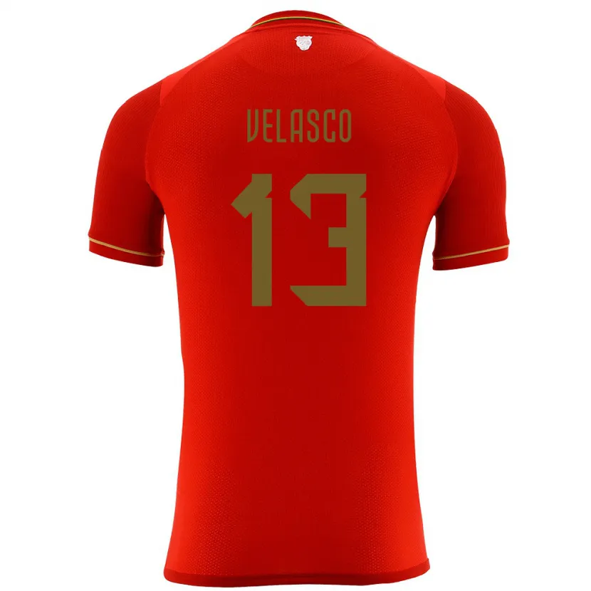 Danxen Kinder Bolivien Jhon Velasco #13 Rot Auswärtstrikot Trikot 24-26 T-Shirt Schweiz