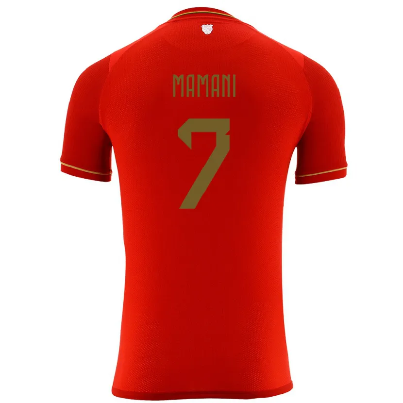 Danxen Kinder Bolivien Braian Mamani #7 Rot Auswärtstrikot Trikot 24-26 T-Shirt Schweiz