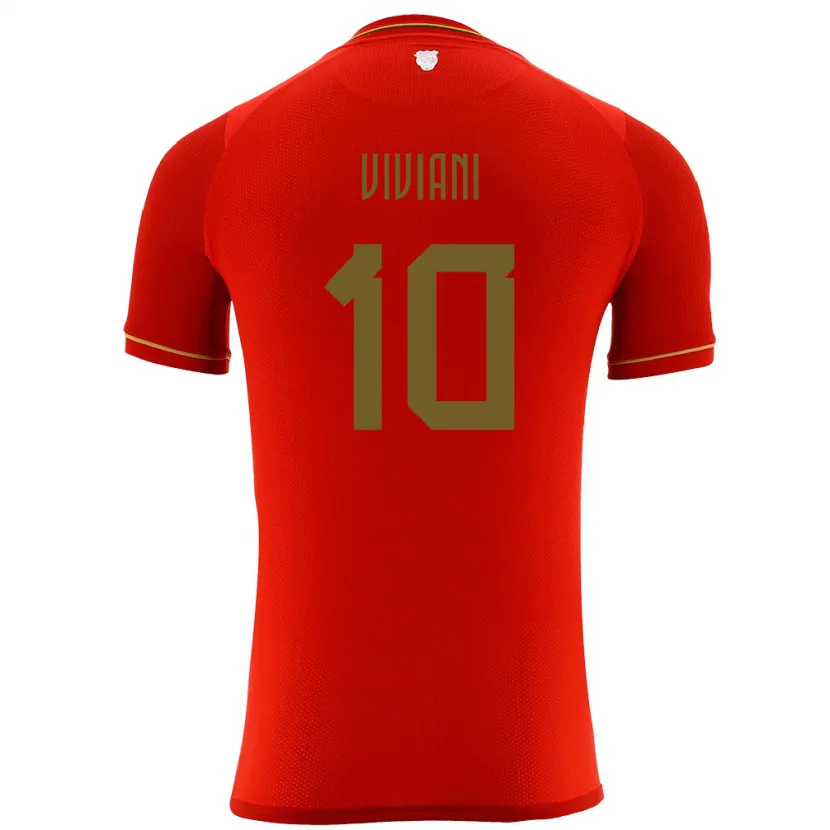 Danxen Kinder Bolivien Leonardo Viviani #10 Rot Auswärtstrikot Trikot 24-26 T-Shirt Schweiz