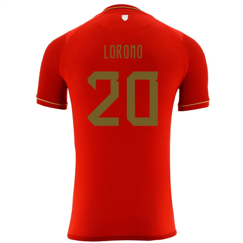 Danxen Kinder Bolivien Bernardo Loroño #20 Rot Auswärtstrikot Trikot 24-26 T-Shirt Schweiz