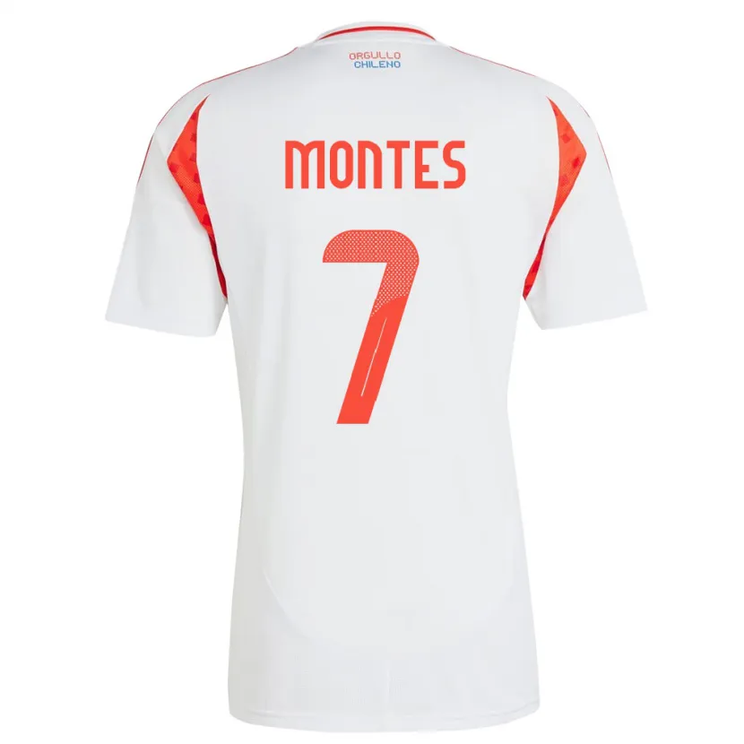 Danxen Kinder Chile Clemente Montes #7 Weiß Auswärtstrikot Trikot 24-26 T-Shirt Schweiz