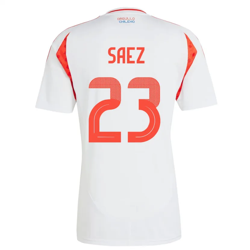 Danxen Kinder Chile Ignacio Sáez #23 Weiß Auswärtstrikot Trikot 24-26 T-Shirt Schweiz