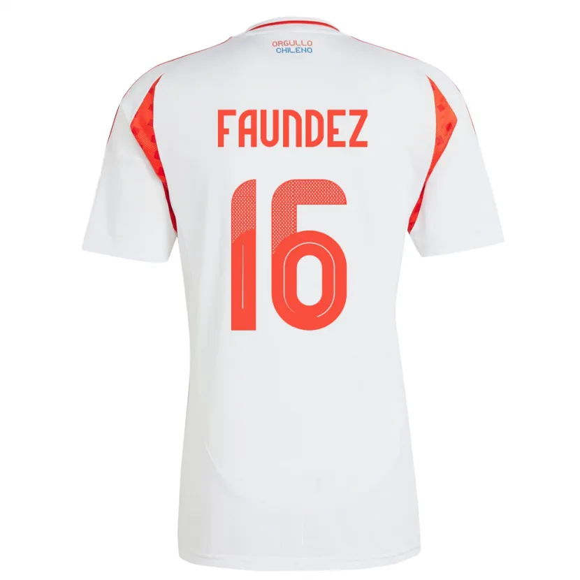 Danxen Kinder Chile Felipe Faúndez #16 Weiß Auswärtstrikot Trikot 24-26 T-Shirt Schweiz