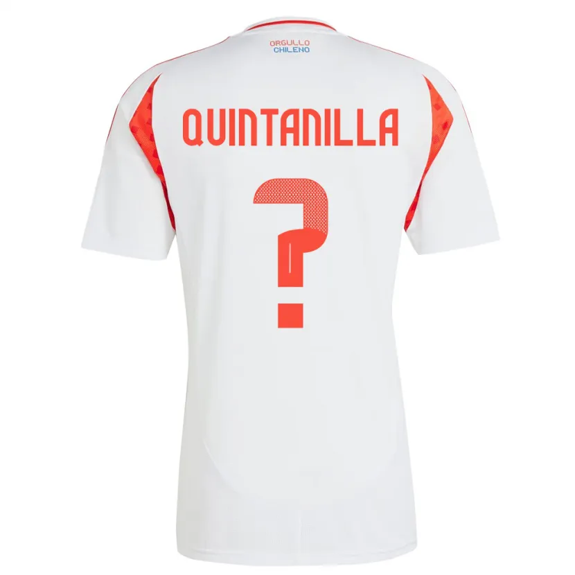 Danxen Kinder Chile Vicente Quintanilla #0 Weiß Auswärtstrikot Trikot 24-26 T-Shirt Schweiz