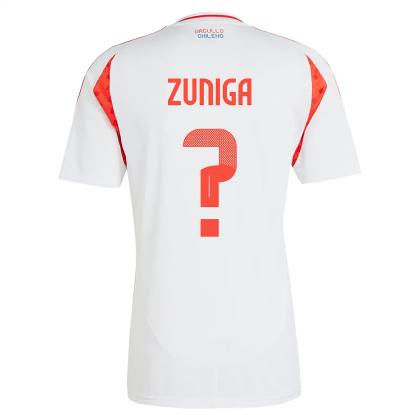Danxen Kinder Chile Máximo Zúñiga #0 Weiß Auswärtstrikot Trikot 24-26 T-Shirt Schweiz
