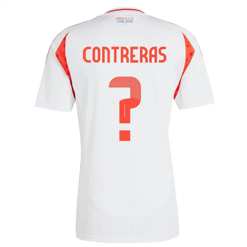 Danxen Kinder Chile Mathías Contreras #0 Weiß Auswärtstrikot Trikot 24-26 T-Shirt Schweiz