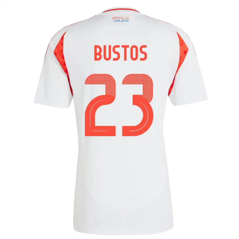 Danxen Kinder Chile Ignacia Bustos #23 Weiß Auswärtstrikot Trikot 24-26 T-Shirt Schweiz