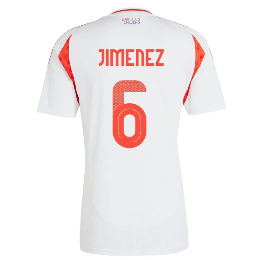 Danxen Kinder Chile Yastin Jiménez #6 Weiß Auswärtstrikot Trikot 24-26 T-Shirt Schweiz