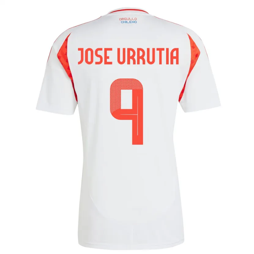 Danxen Kinder Chile María José Urrutia #9 Weiß Auswärtstrikot Trikot 24-26 T-Shirt Schweiz