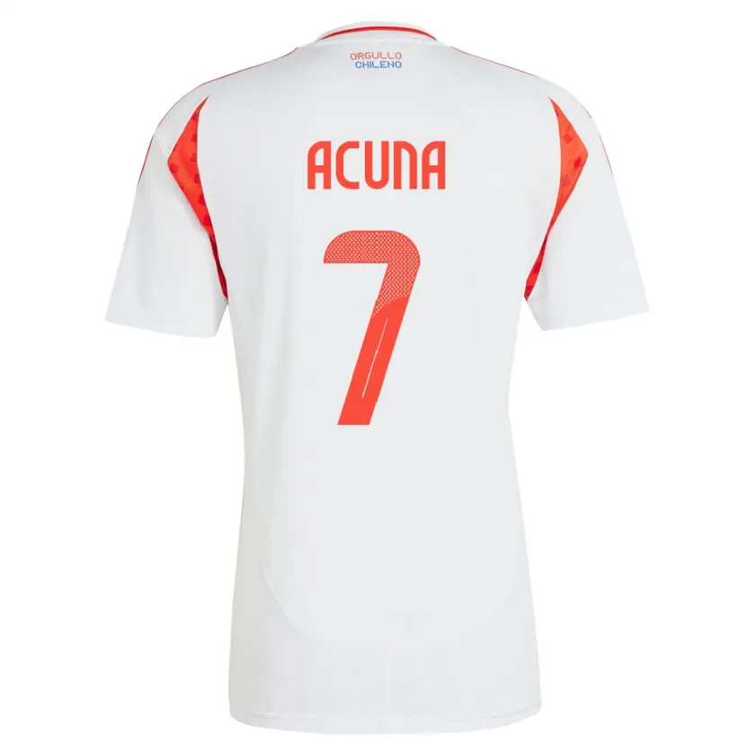 Danxen Kinder Chile Yenny Acuña #7 Weiß Auswärtstrikot Trikot 24-26 T-Shirt Schweiz