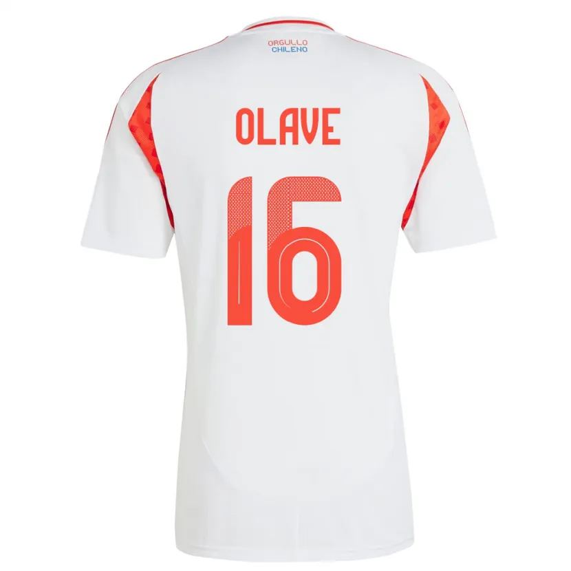Danxen Kinder Chile Isidora Olave #16 Weiß Auswärtstrikot Trikot 24-26 T-Shirt Schweiz