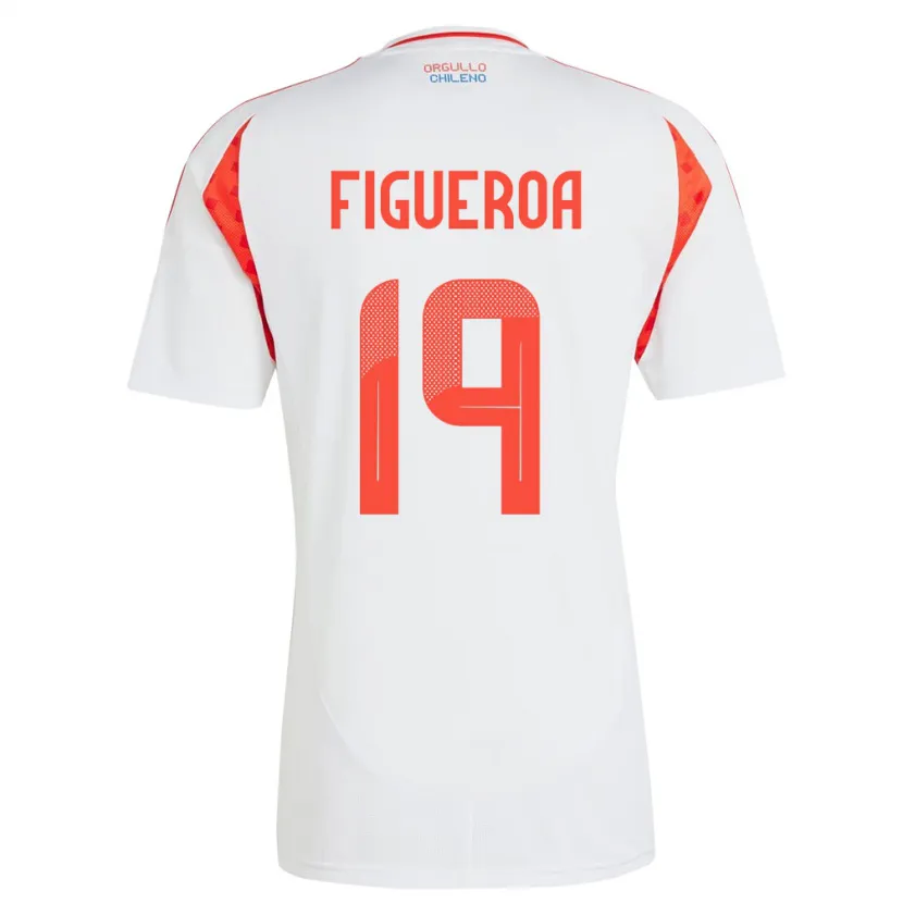 Danxen Kinder Chile Catalina Figueroa #19 Weiß Auswärtstrikot Trikot 24-26 T-Shirt Schweiz