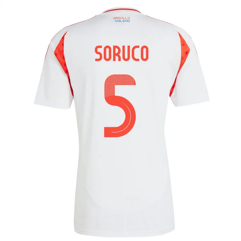 Danxen Kinder Chile Ámbar Soruco #5 Weiß Auswärtstrikot Trikot 24-26 T-Shirt Schweiz