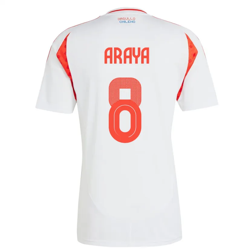 Danxen Kinder Chile Karen Araya #8 Weiß Auswärtstrikot Trikot 24-26 T-Shirt Schweiz