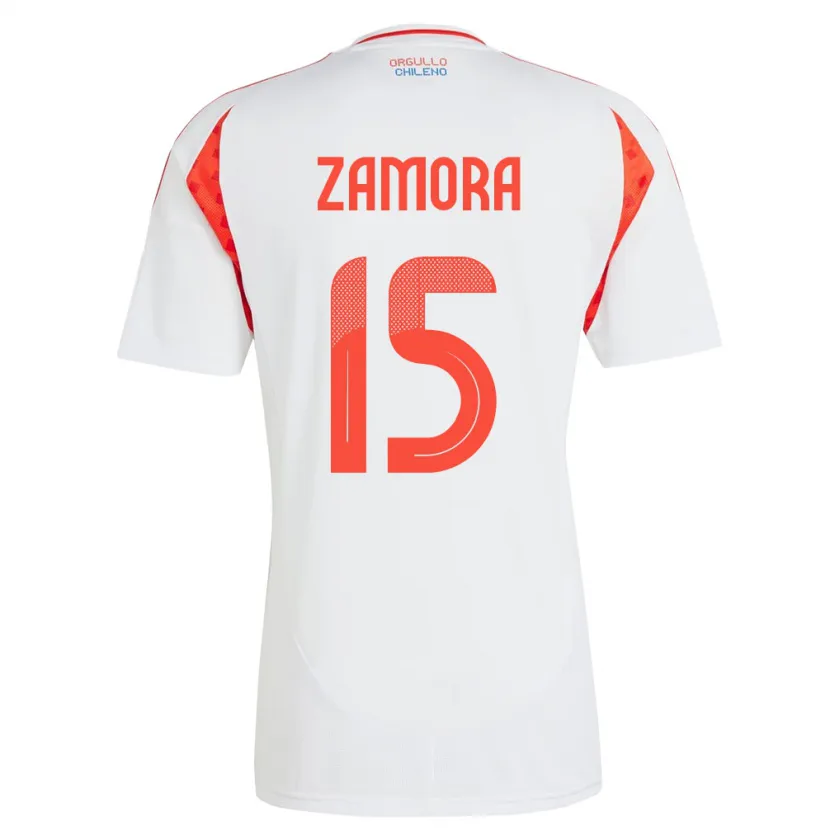 Danxen Kinder Chile Daniela Zamora #15 Weiß Auswärtstrikot Trikot 24-26 T-Shirt Schweiz