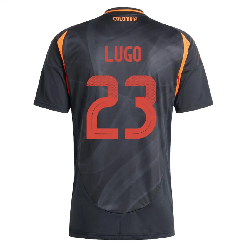 Danxen Kinder Kolumbien Michelle Lugo #23 Schwarz Auswärtstrikot Trikot 24-26 T-Shirt Schweiz
