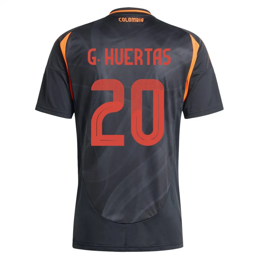 Danxen Kinder Kolumbien Gabriela Huertas #20 Schwarz Auswärtstrikot Trikot 24-26 T-Shirt Schweiz
