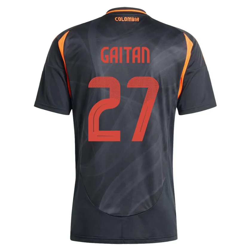 Danxen Kinder Kolumbien Natalia Gaitán #27 Schwarz Auswärtstrikot Trikot 24-26 T-Shirt Schweiz
