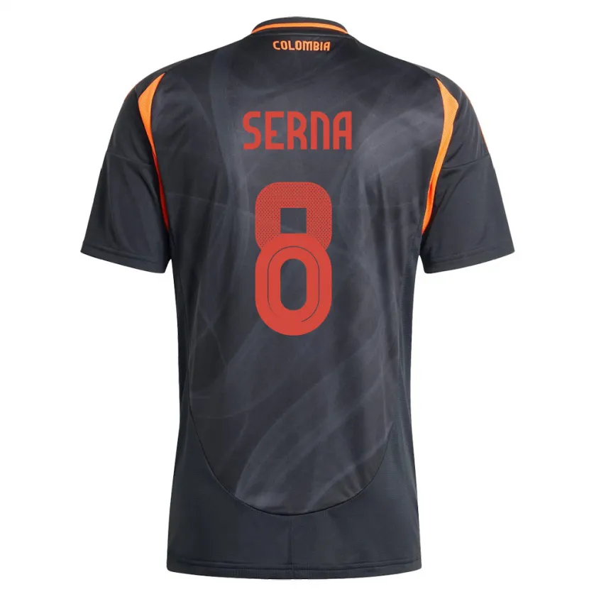 Danxen Kinder Kolumbien Liced Serna #8 Schwarz Auswärtstrikot Trikot 24-26 T-Shirt Schweiz