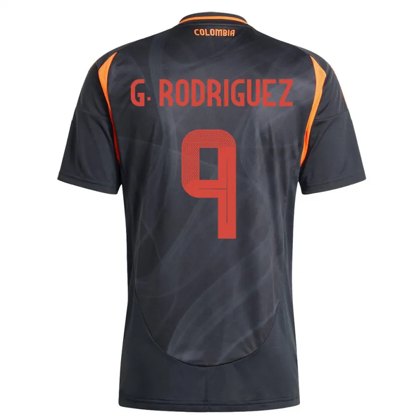 Danxen Kinder Kolumbien Gabriela Rodríguez #9 Schwarz Auswärtstrikot Trikot 24-26 T-Shirt Schweiz