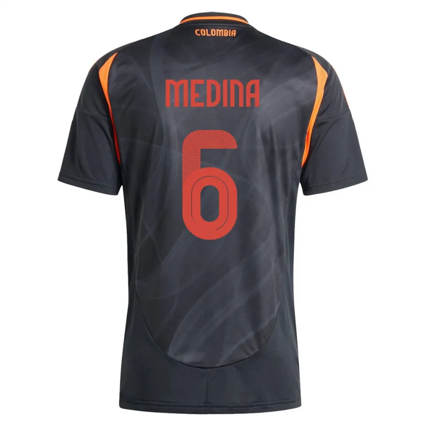 Danxen Kinder Kolumbien Paula Medina #6 Schwarz Auswärtstrikot Trikot 24-26 T-Shirt Schweiz
