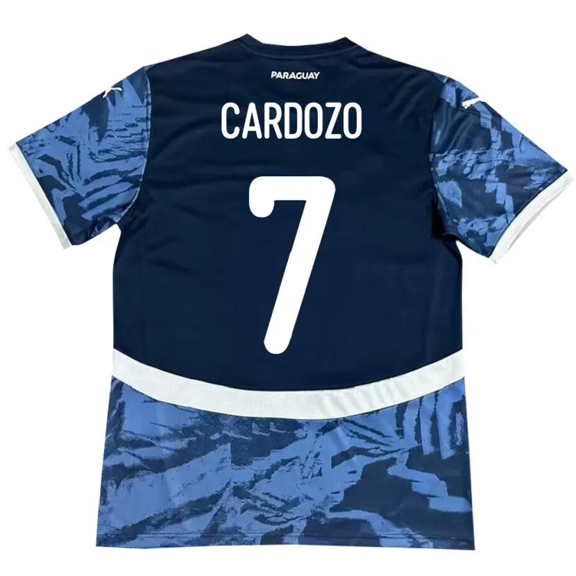 Danxen Kinder Paraguay Fernando Cardozo #7 Blau Auswärtstrikot Trikot 24-26 T-Shirt Schweiz