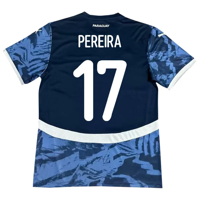 Danxen Kinder Paraguay Kevin Pereira #17 Blau Auswärtstrikot Trikot 24-26 T-Shirt Schweiz