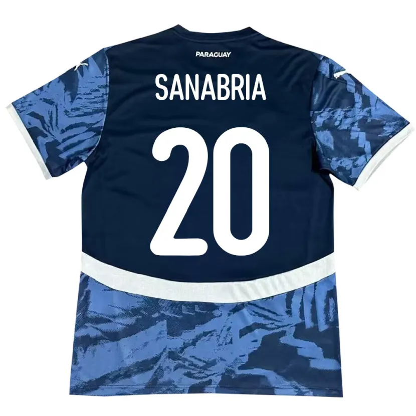 Danxen Kinder Paraguay Tobías Sanabria #20 Blau Auswärtstrikot Trikot 24-26 T-Shirt Schweiz
