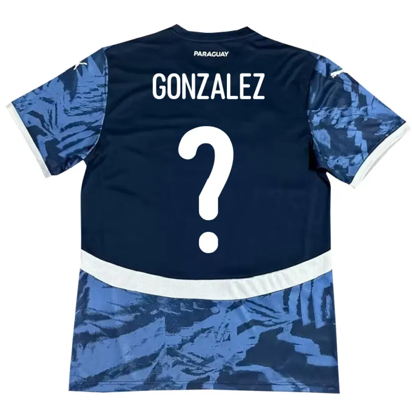 Danxen Kinder Paraguay Antonio González #0 Blau Auswärtstrikot Trikot 24-26 T-Shirt Schweiz