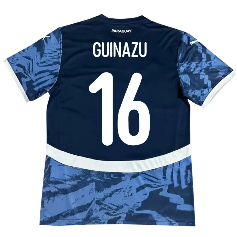 Danxen Kinder Paraguay Lucas Guiñazú #16 Blau Auswärtstrikot Trikot 24-26 T-Shirt Schweiz
