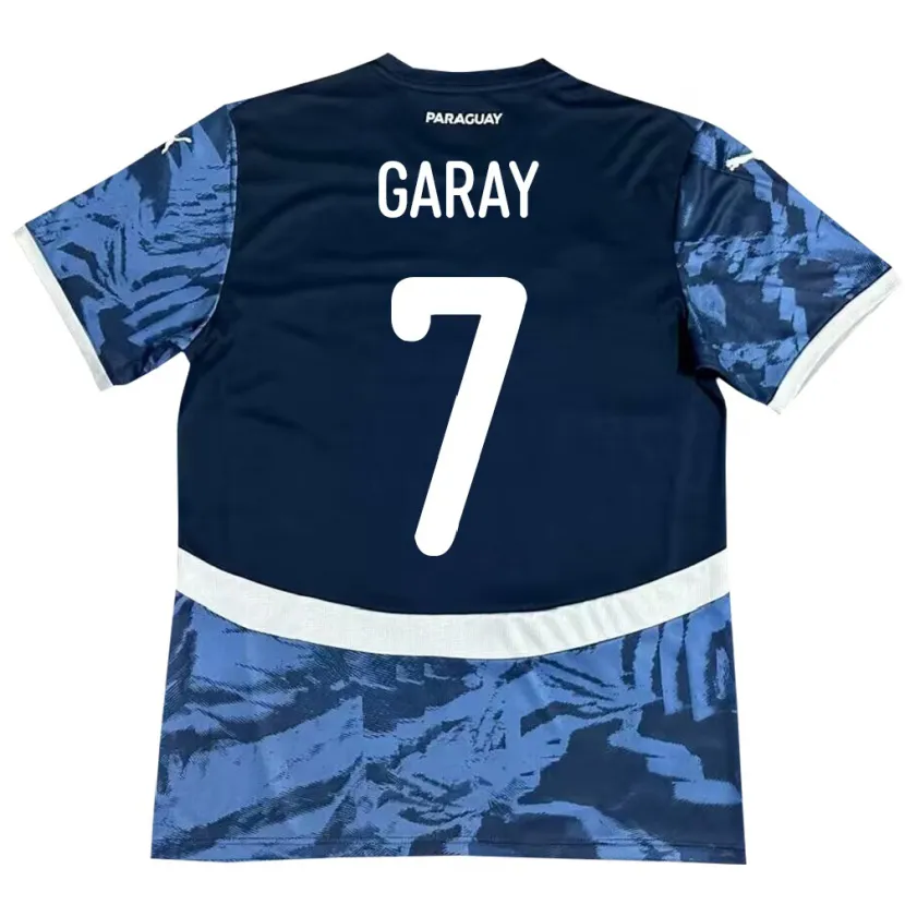 Danxen Kinder Paraguay Griselda Garay #7 Blau Auswärtstrikot Trikot 24-26 T-Shirt Schweiz