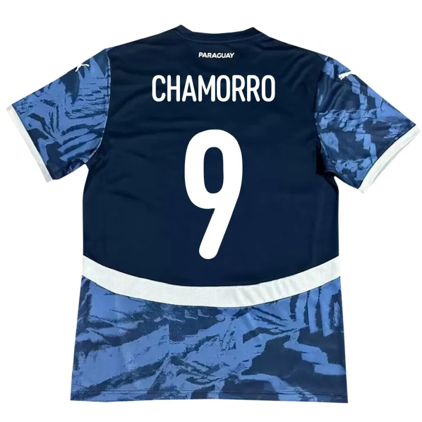 Danxen Kinder Paraguay Lice Chamorro #9 Blau Auswärtstrikot Trikot 24-26 T-Shirt Schweiz