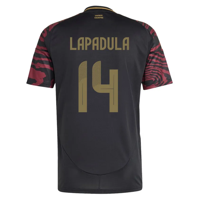 Danxen Kinder Peru Gianluca Lapadula #14 Schwarz Auswärtstrikot Trikot 24-26 T-Shirt Schweiz