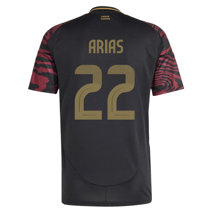 Danxen Kinder Peru Brian Arias #22 Schwarz Auswärtstrikot Trikot 24-26 T-Shirt Schweiz