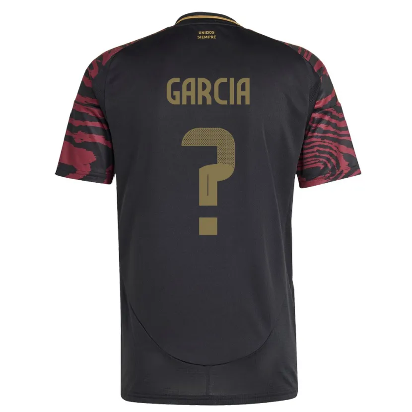 Danxen Kinder Peru Gian García #0 Schwarz Auswärtstrikot Trikot 24-26 T-Shirt Schweiz
