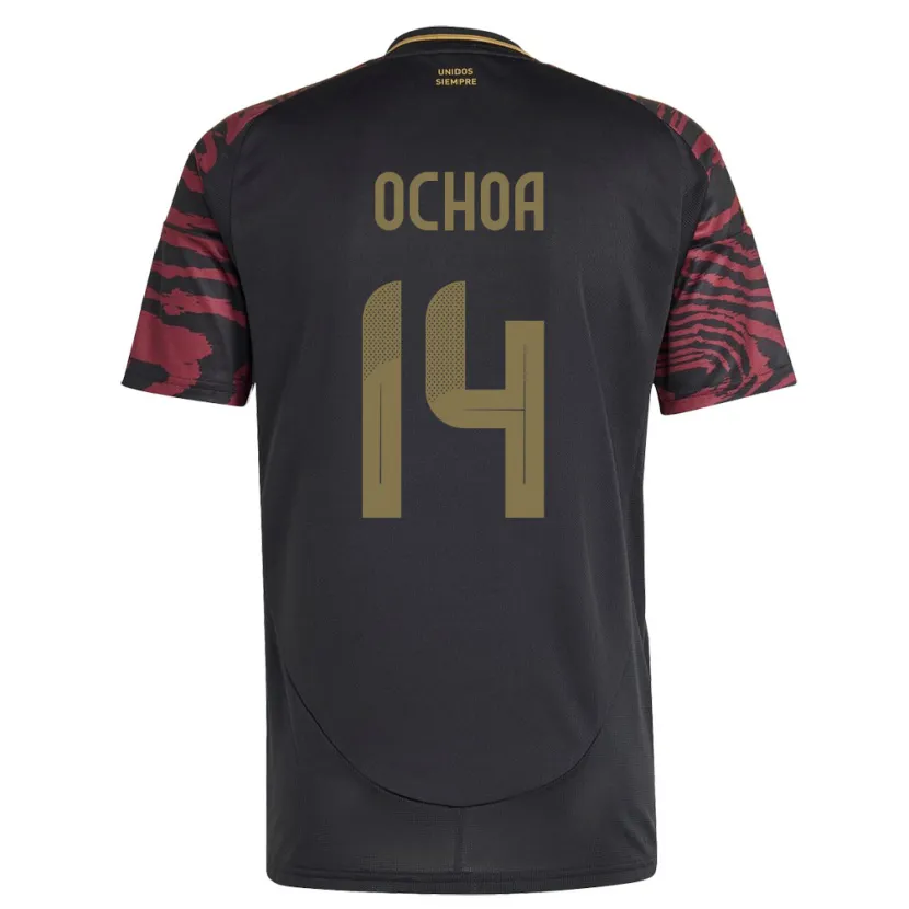 Danxen Kinder Peru Victoria Ochoa #14 Schwarz Auswärtstrikot Trikot 24-26 T-Shirt Schweiz