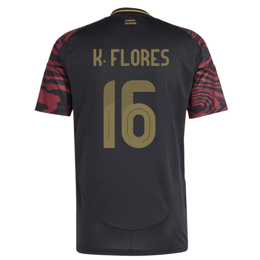 Danxen Kinder Peru Kimbherly Flores #16 Schwarz Auswärtstrikot Trikot 24-26 T-Shirt Schweiz