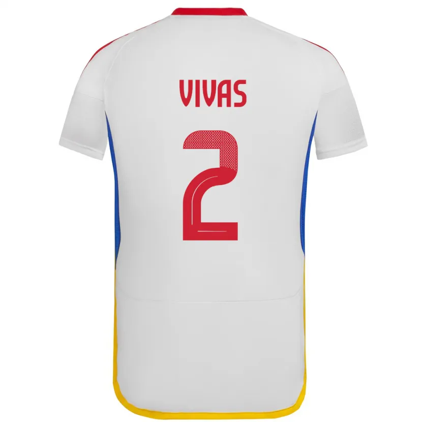 Danxen Kinder Venezuela Carlos Vivas #2 Weiß Auswärtstrikot Trikot 24-26 T-Shirt Schweiz